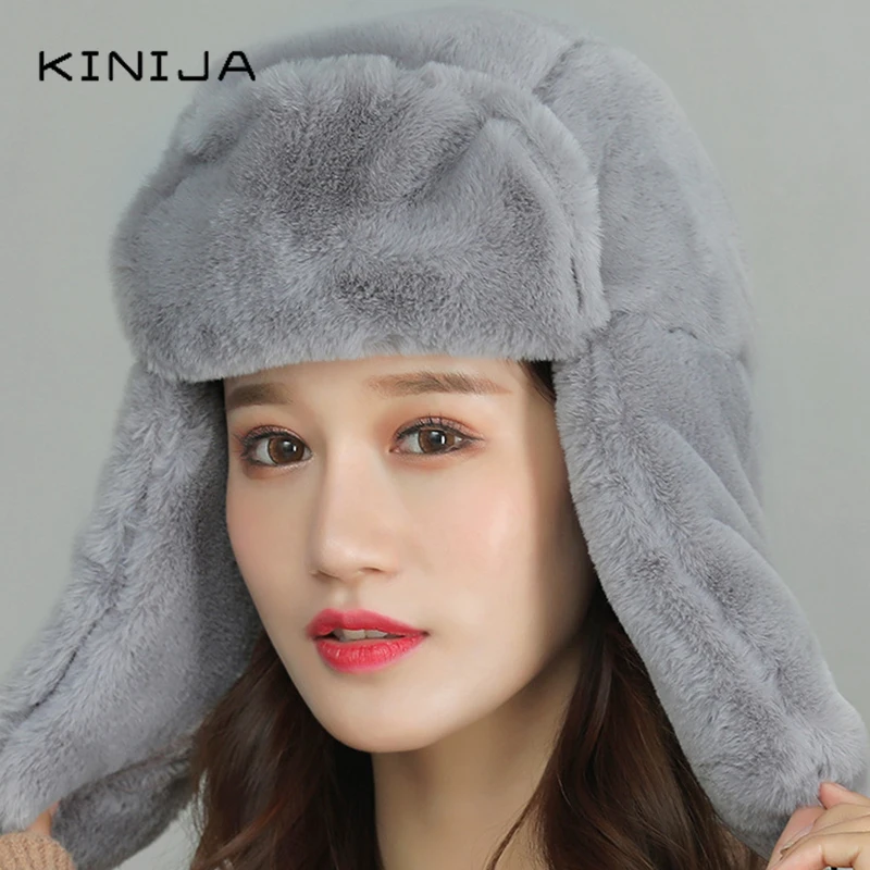 Зимняя однотонная теплая Вельветовая русская меховая шапка бомбер для мужчин и