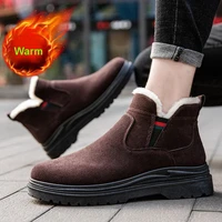 winter new style cotton shoes warm plus velvet snow boots non slip fashion mens casual shoes platform shoes zapatos de hombre