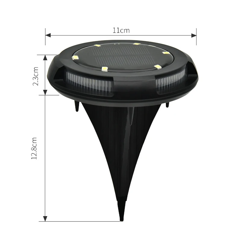 4Pcs Solar 10 LED Ground Lights Outdoor Waterproof Solar Disk Lights Solar Gar Path Way Garden Lamp Backyard Led Night Light