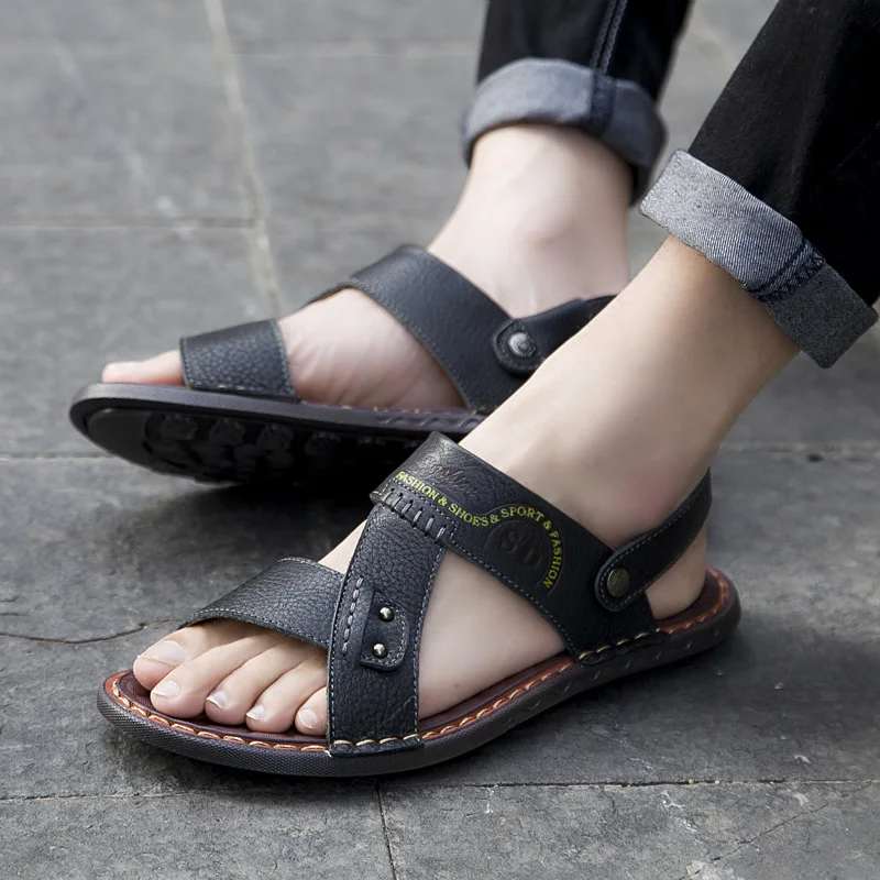 

Классические пляжные сандалии ete transparables из натуральной кожи deportivas 2020 сандалии для мужчин sandel roman man sandalet sandalia herren uomo для