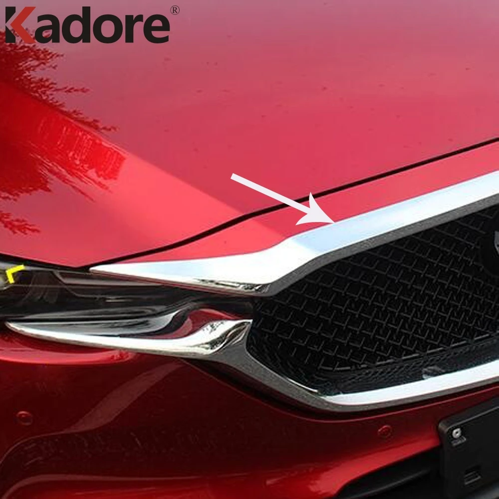 Accessories For Mazda CX5 CX-5 KF 2017 2018 2019 2020 ABS Chrome Engine Lid Cover Trim Hood Guard Garnish Protector | Автомобили и