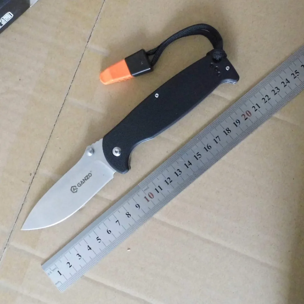 58-60HRC Ganzo G7412 440C G10 или ручка из углеродного волокна складной нож для выживания походный инструмент карманный нож тактический edc Открытый инструмент
