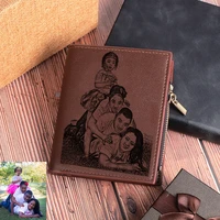 personalise mens wallet designed for musicians scannable spotify carved music song wallet unique gift pu leather vertical wall