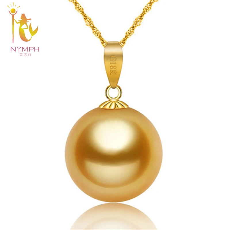 NYMPH Fine jewelry AU750 натуральный Саутси жемчуг кулон роскошный 18K золотые аксессуары и