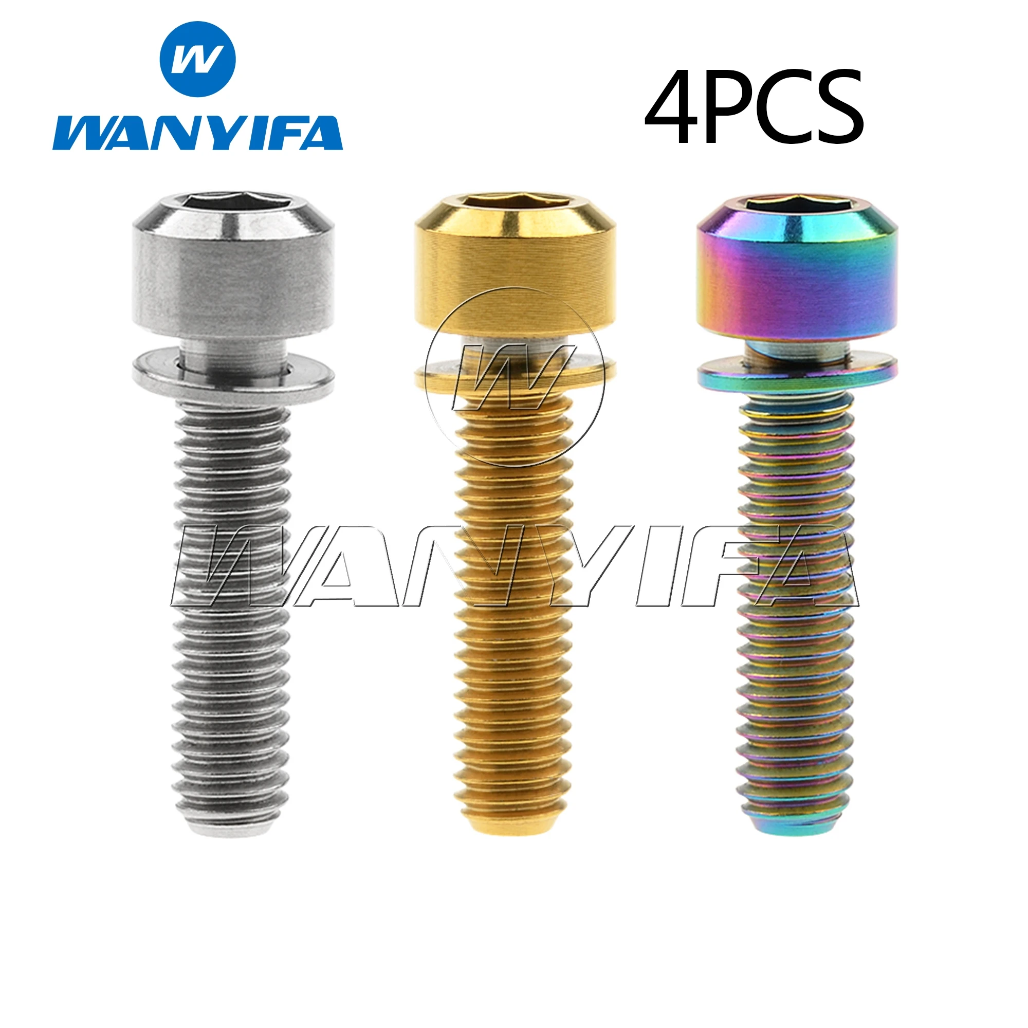 Титановый болт Wanyifa M6x16 18 20 25 35 мм Шестигранная головка с шайбами велосипедные