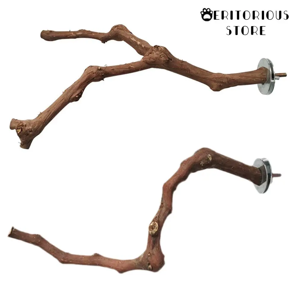 Стоячая палочка для домашних животных попугай дикая Виноградная деревянная