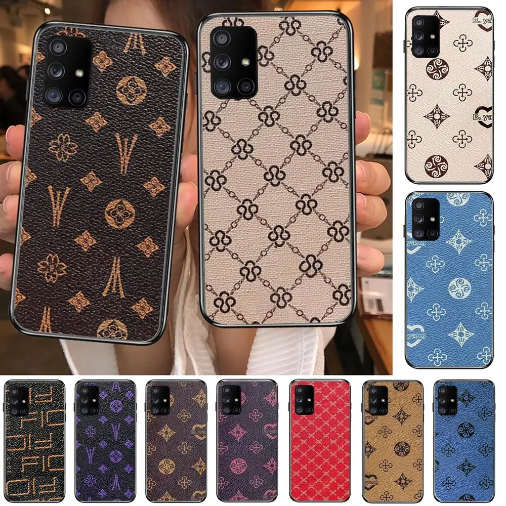 Роскошная Геометрическая решетки чехол для телефона с текстурой под корпус Samsung