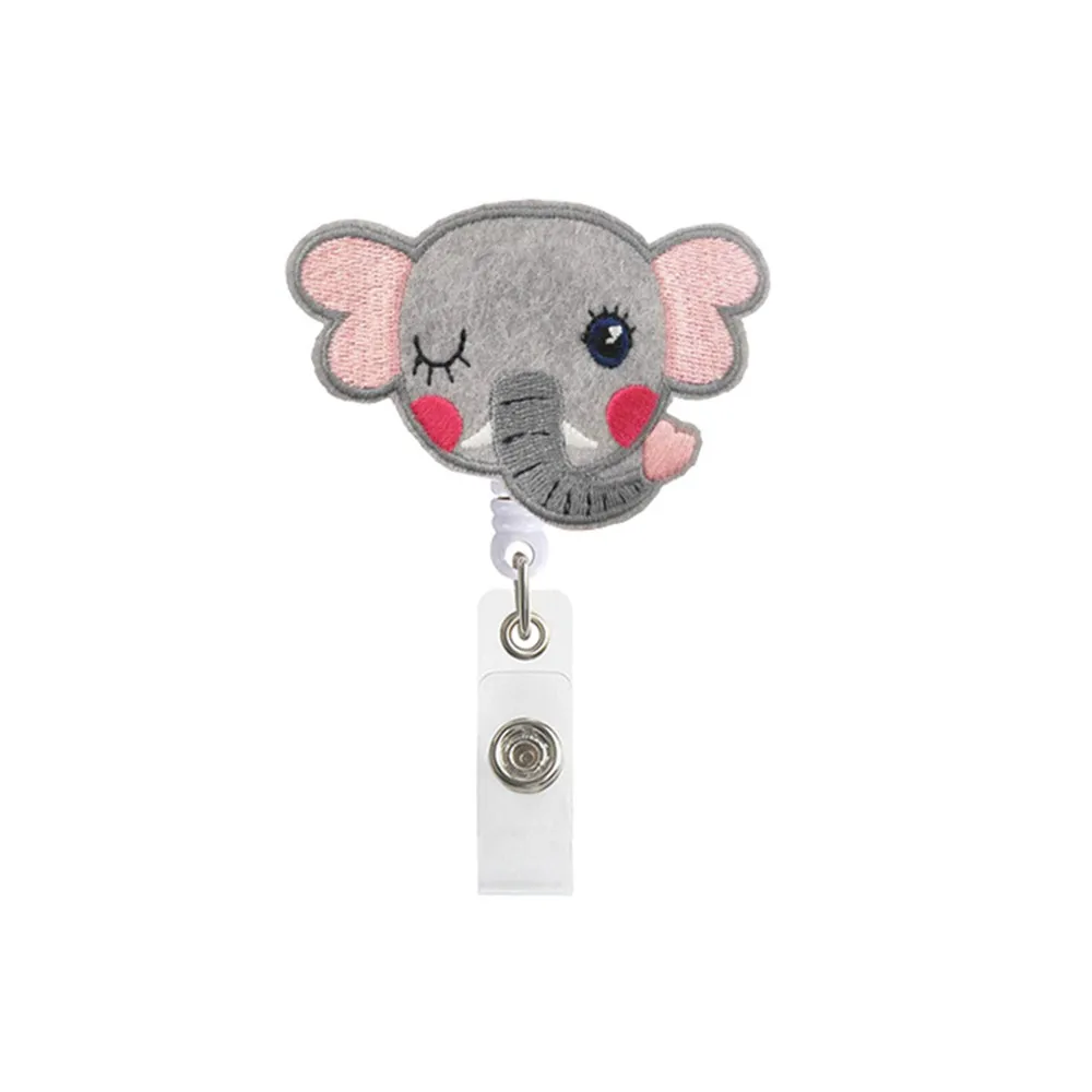 

Cute Elephant Retractable Nurse Badge Reel Clip Badge Holder Students Doctor ID Card Holder