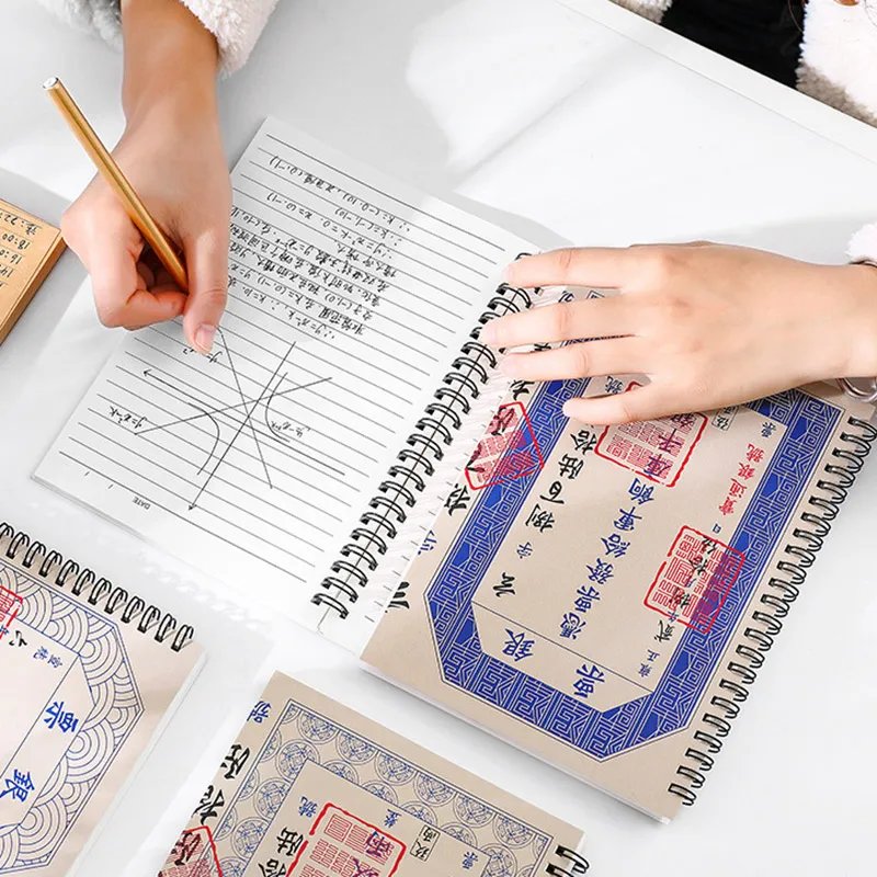 

Kraft Paper Coil Notebook Thickened Retro Minimalist Notebook stationery @M23