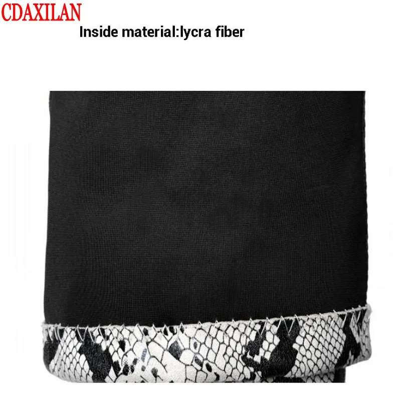 CDAXILAN/Новое поступление женские сапоги принтованное из микрофибры эластичной