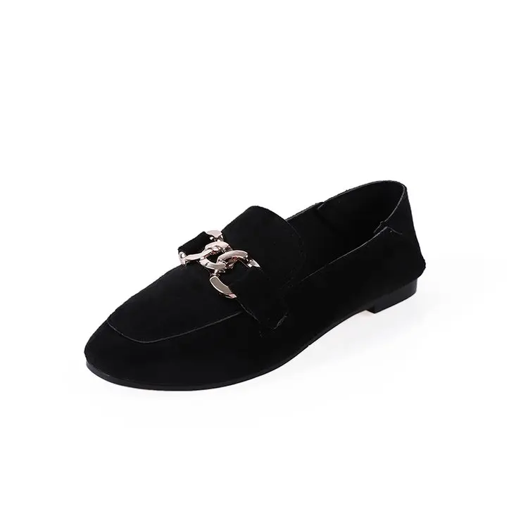 

Flat-bottom single shoe women's spring new versatile square head shallow mouth web celebrity fashion soft bottom ladle shoes