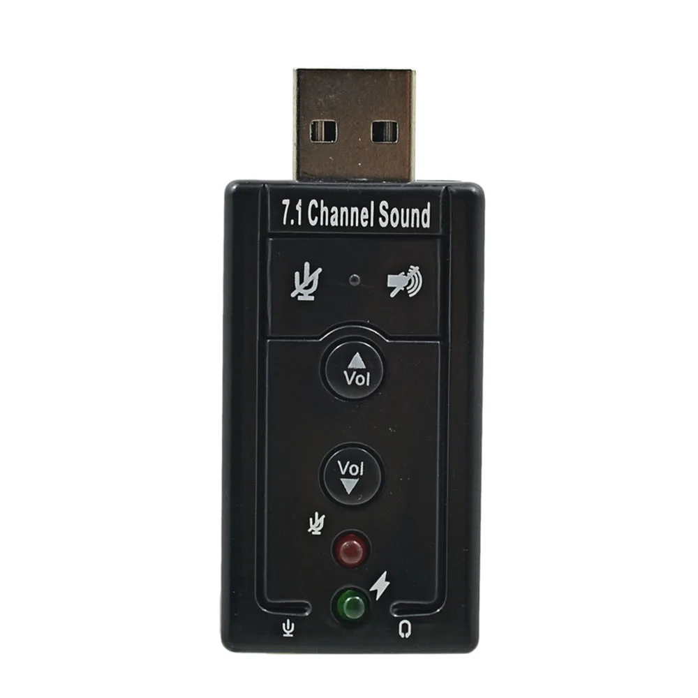 TISHRIC, Профессиональная USB звуковая карта, 7,1 канальный звуковой микрофон, гарнитура, аудио адаптер для ноутбука, ПК, внешняя USB звуковая карта