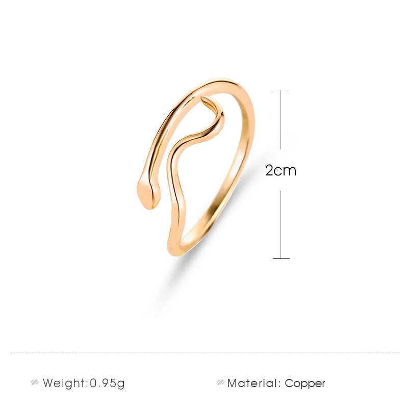 

Animal Ring Wave Metal Charm Snake Finger Ring for Women Men Vintage Boho Knuckle Party Rings Punk Jewelry Girls Gift