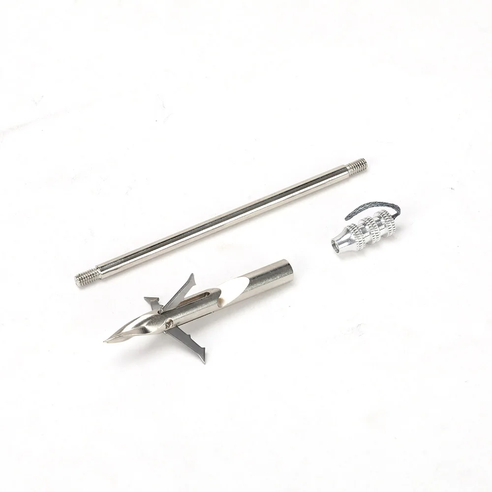 Новый стиль 16,5 см нержавеющая сталь Bow Fishing Slingshot Arrow Head Broad Heads Arrowheads Hunting Tips On.