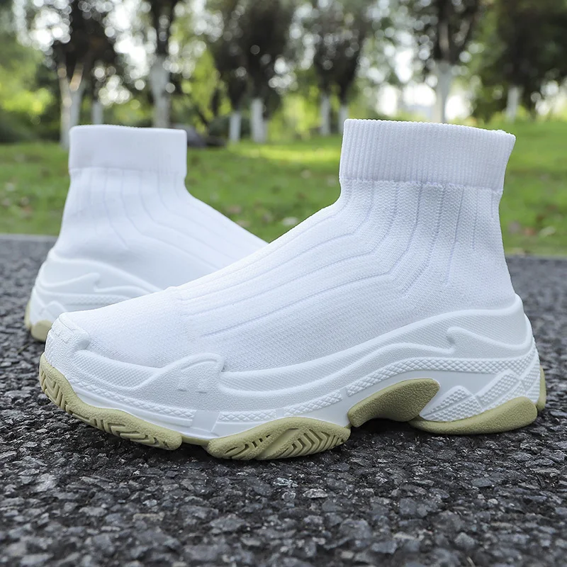 Женская спортивная обувь носки для бега Черная подошва вязаная дышащая новая