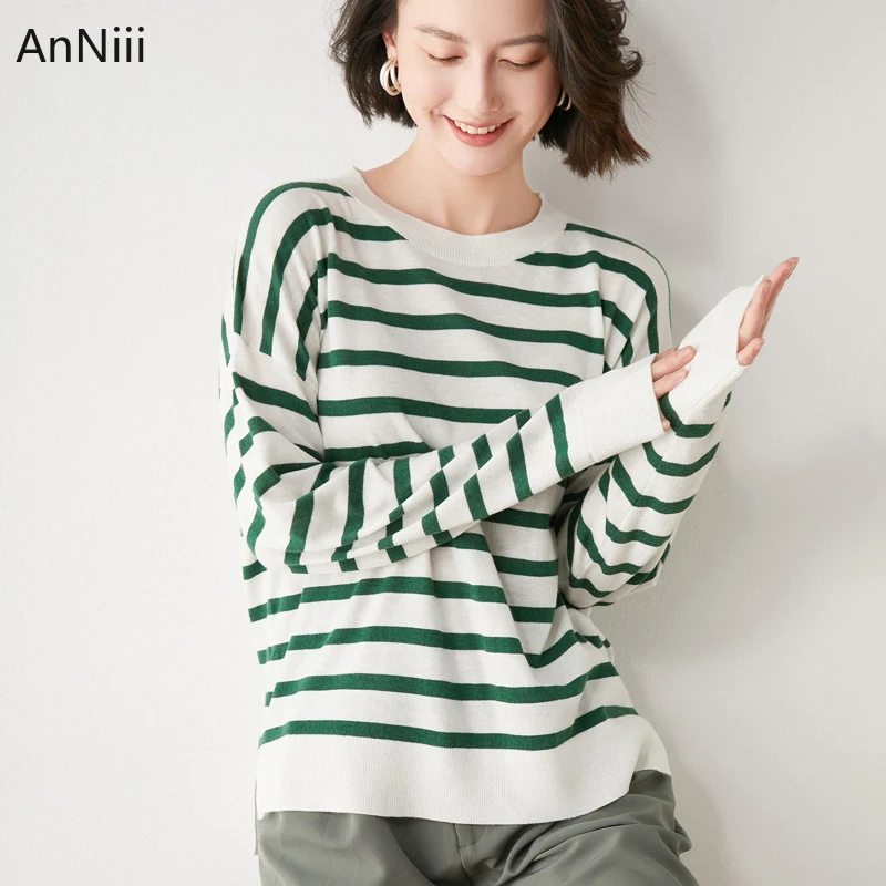 

Женский трикотажный шерстяной свитер Lazy Oaf, офисный пуловер, Тонкий удобный теплый топ для осени и зимы