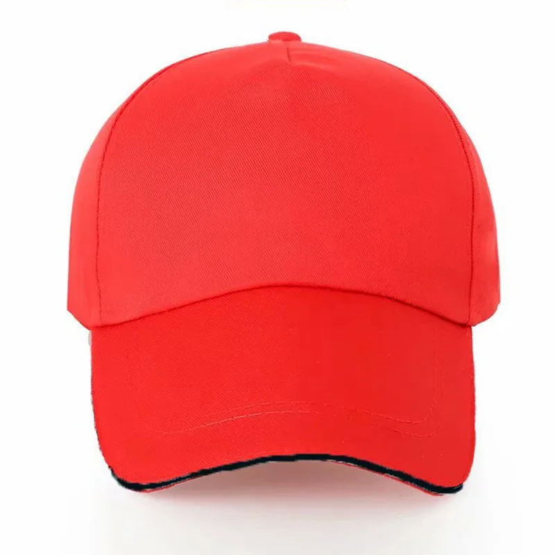 

2021 New Unisex Cotton Adjustable 56-60cm Pure Color Baseball Cap Customized Logo Outdoor Recreational Sports Sunshade Hat