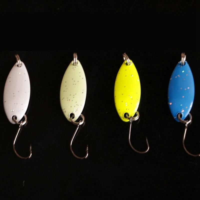 

12Pcs/Lot 3G Spoon Lures Spinners Lure Sequin Artificial Fishing Hard Bait Fishing Hooks Tackle Accessories