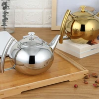 1 5l2l teapots stainless steel water kettle hotel tea pot with filter for home kitchen hotel coffee restaurant