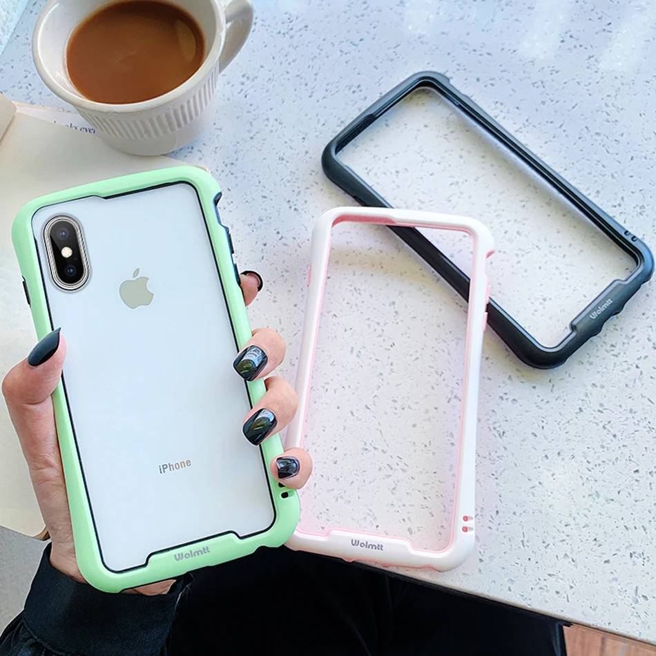 

Soft bumper for iPhone XS Max case TPU Silicone Anti-Knock case for iPhone 11 Pro Max bumper for iPhone XR X Cover