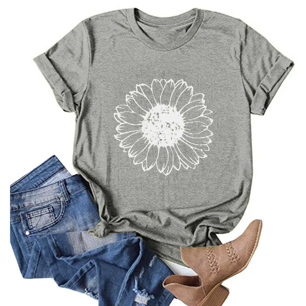 

Mens Sunflower Graphic T Shirts Summer Cotton Tee Shirts Tops Men Short Sleeve Top Blouses Clothes Drop Ship Camisas De Ropa Hom