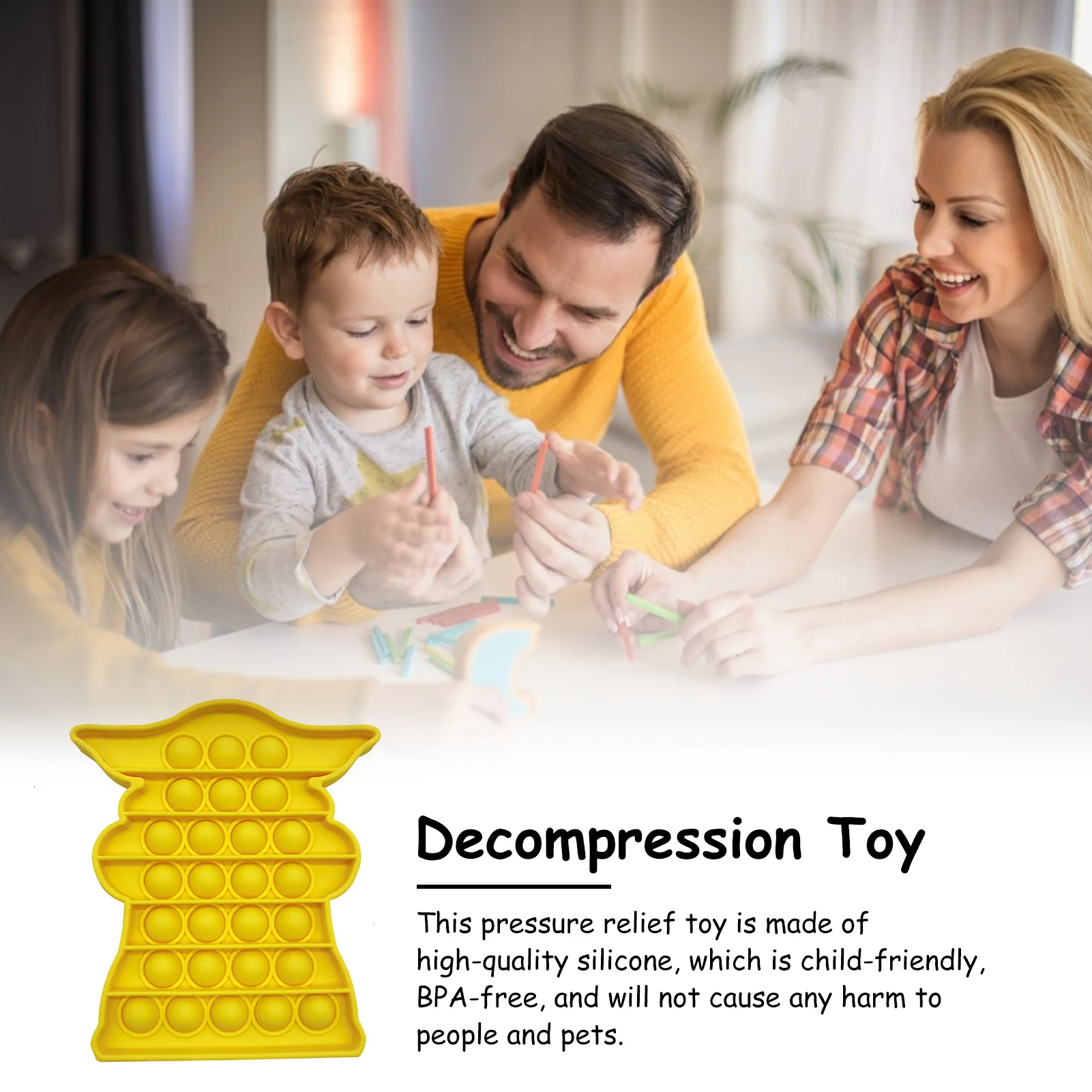 

Silicone Decompression Toy Stress-relieving Adult Stress Relief Toy Antistress Squeezing Bubble Fidget Sensory Toys For Kid Gift