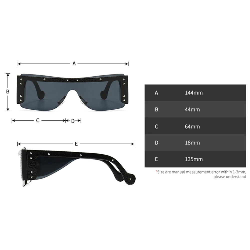 Мужские квадратные солнцезащитные очки Kachawoo без оправы цельные линзы коричневые