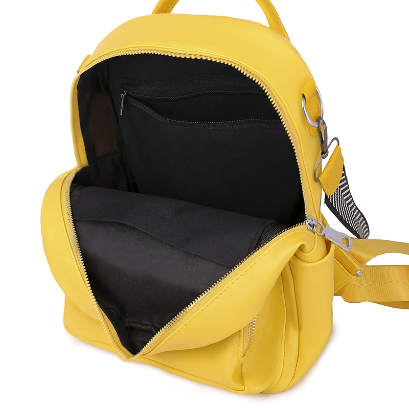 

Women Backpack Fashion Causal small travel backpack Female Shoulder Bag PU Leather school Backpack For teenage Girls bagpack