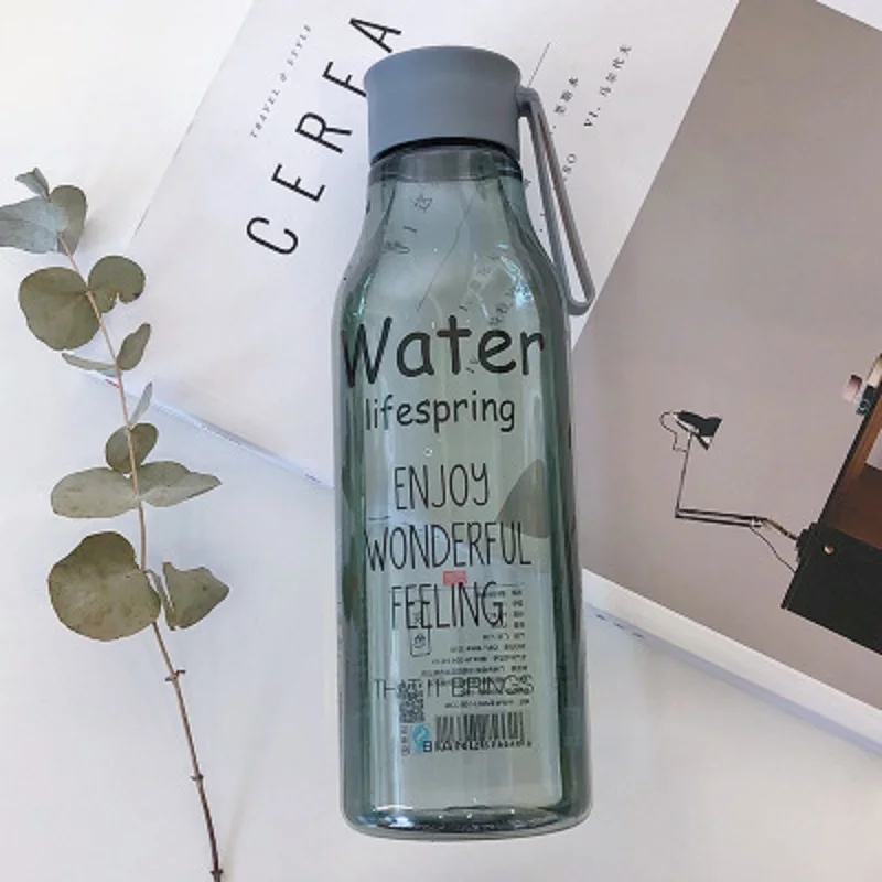 Модная простая пластиковая чашка для воды креативная портативная большая