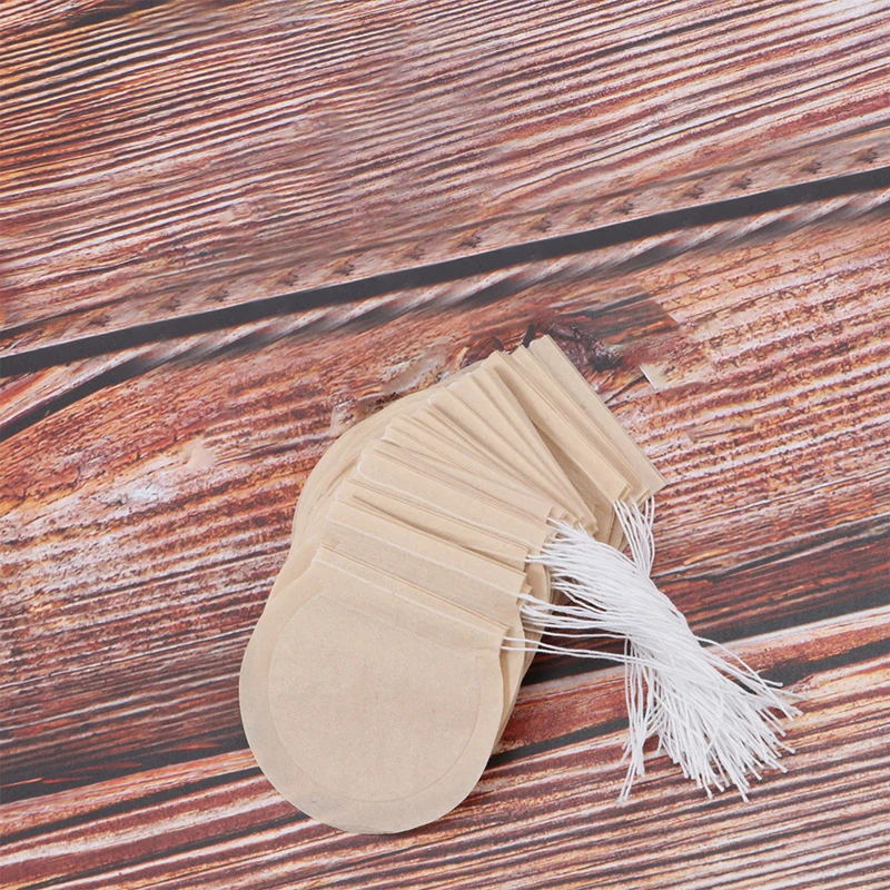 Круглые чайные пакетики 100 шт./лот пустые фильтры для ароматизированного чая со