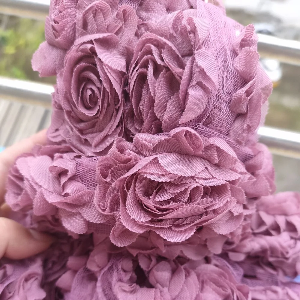 Распродажа 3 м/лот 5 см кружевные аксессуары для одежды с широким фиолетовым