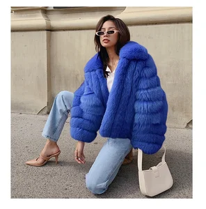 Пушистая шуба из искусственного лисьего меха с подкладкой из искусственного меха куртка 2020 зимняя теплая Женская куртка в стиле пэчворк, женская верхняя одежда, джинсовая куртка с отворотом воротник пальто без рукавов F2318
