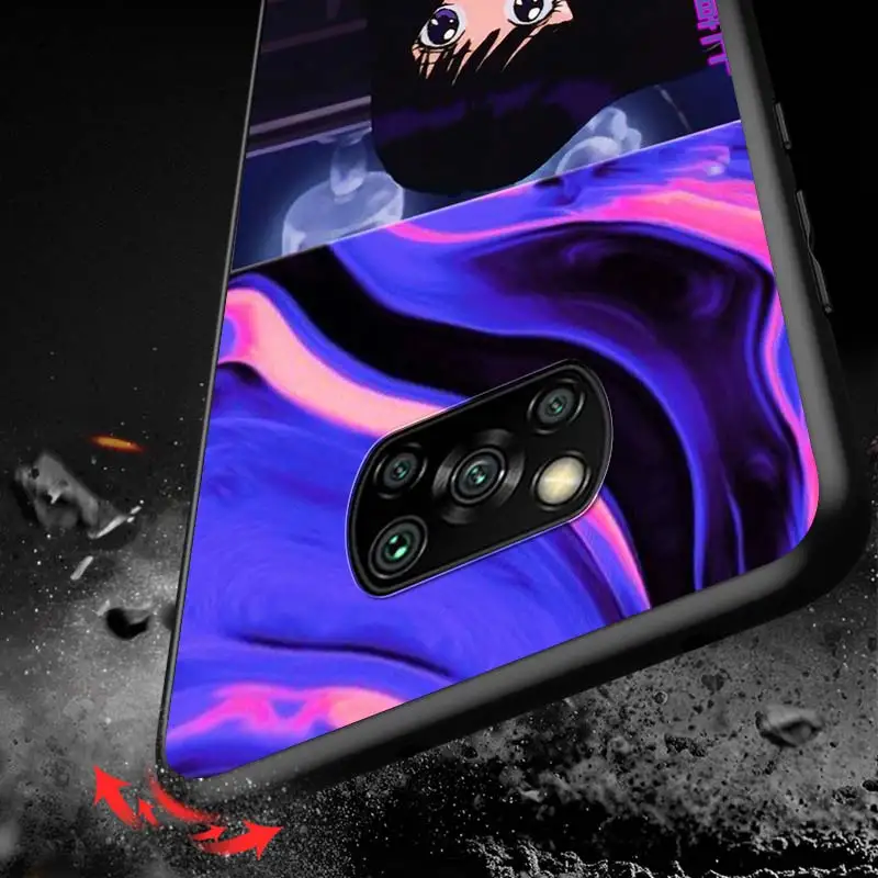 

Small Lady Cartoon for Xiaomi Redmi K30 K30S Mi 10T Lite Pro Poco X3 NFC X2 M3 M2 F2 Pro C3 F1 Soft Black Phone Case