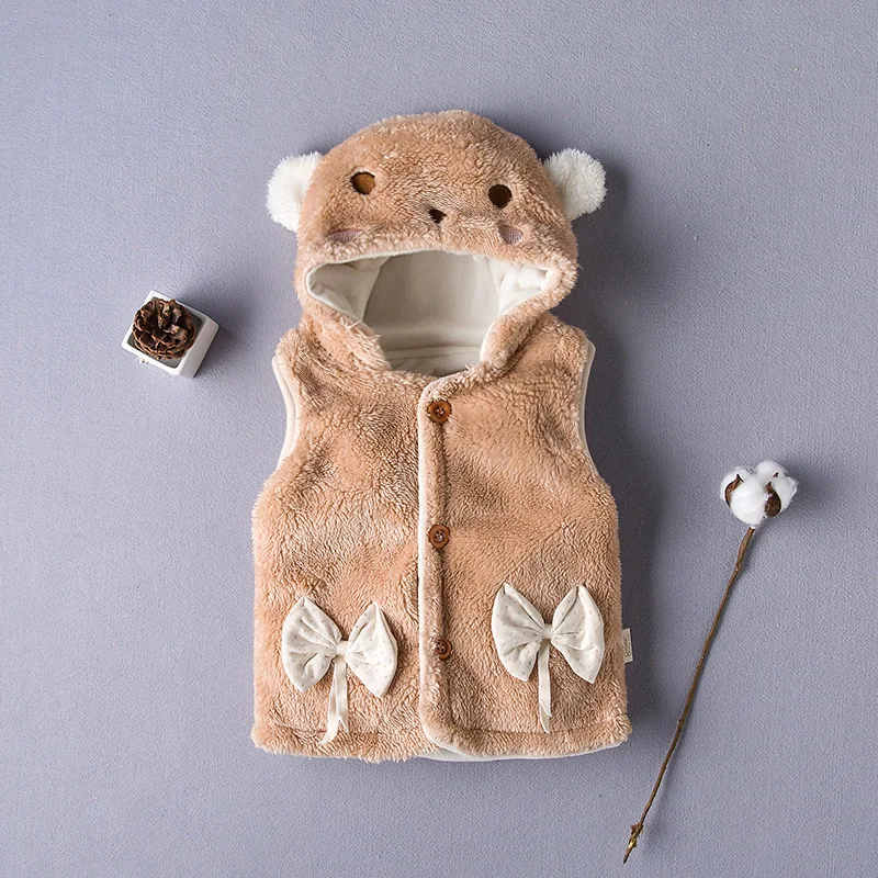 Жилет детский флисовый с мультяшным рисунком на осень/зиму | Мать и ребенок