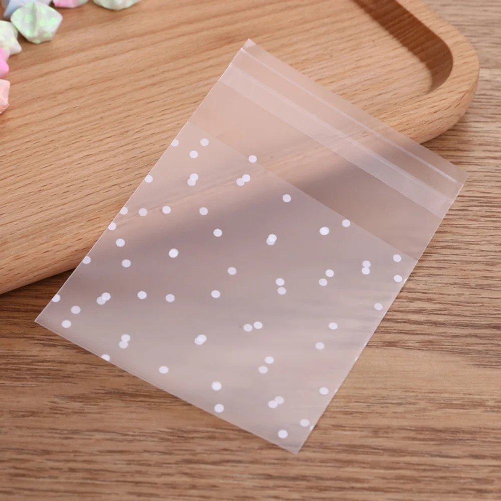 

100pcs 4 Sizes Frosted Dot Bag Reclosable Transparent Food Storage Bag Kitchen Package Bag Clear Bag