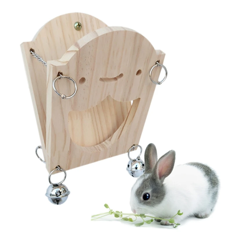 Банни устройство для подачи сена шиншилла кролик еда диспенсер деревянный сено