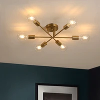modern chandelier goldblack ceiling lights fixture nordic semi flush mount living room ceiling lamps lndoor furniture lighting