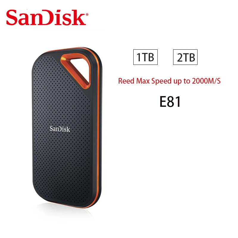 Sandisk SSD External Hard Drive 1TB Portable ssd E81 USB Type C up to 2000M/S Ssd External Hard Disk 2TB SSD Drive for Laptop