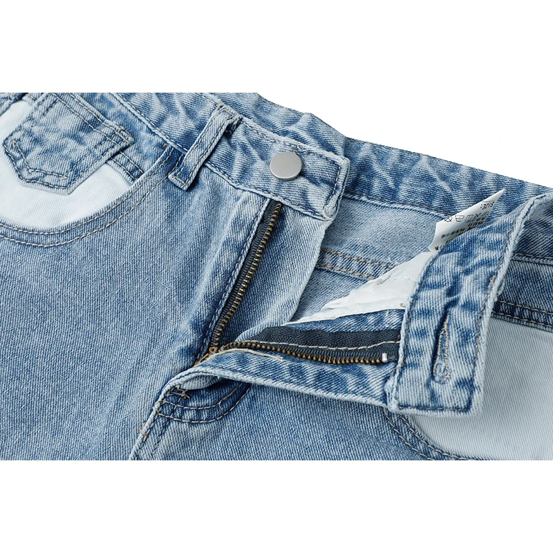

Women High Waist Curl Hem Denim Shorts Women Summer 2021 Streetwear Wide Leg Short Pants Korean Pocket Contrast Y2k Jeans Shorts