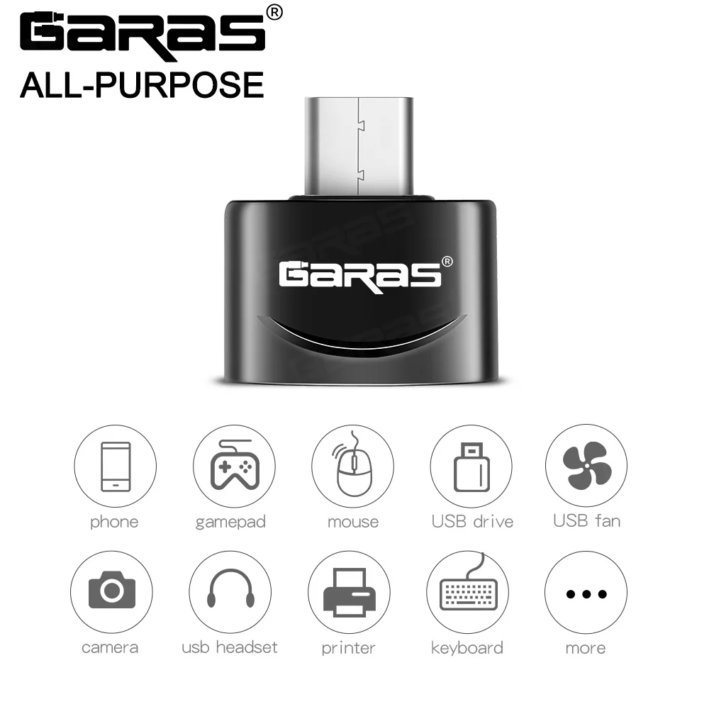Адаптер Garas OTG 3 0 Usb Micro USB кабель Type C адаптер для мыши клавиатуры флеш