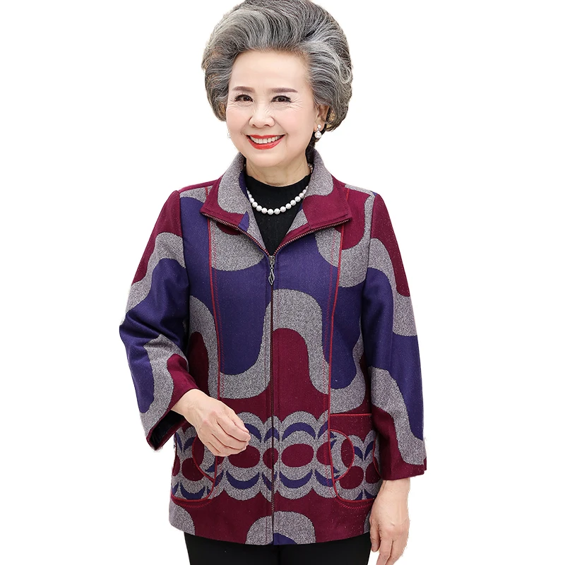 Пальто для женщин среднего и пожилого возраста весна-осень 2020 Новая повседневная