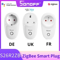 sonoff s26 r2 zigbee smart plug defruk power socket wireless outlet app remote control smart home work for alexa google home