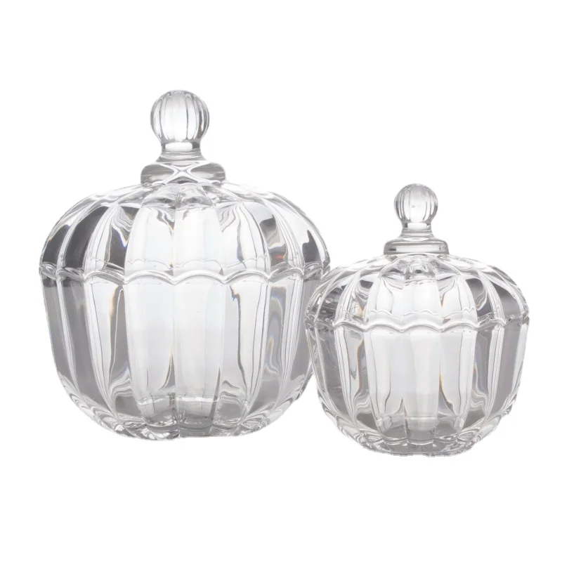 

Lead-Free Glass Candy Box Coffee with Lid Sucrier Candy Dish Household Storage Box Square Sucrier Sub New