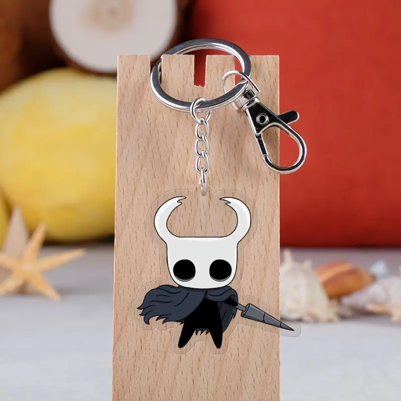 

Game Hollow Knight Acrylic Keychain Cartoon Figure Acrylic Pendant Keyring Boy Children Key Chain