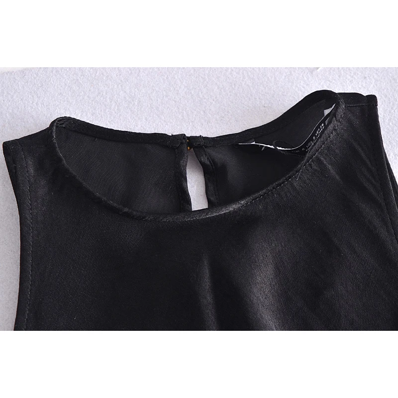 

Za Chic Black Summer Women Dress Fashion 2021 Sleeveless Midi Dresses Female Sheath High Strret Mujer Vestidos