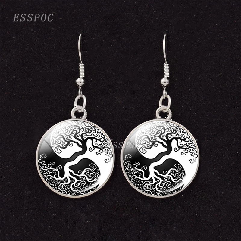 Женские серьги подвески Дерево жизни Yin модные для украшения аксессуары подарки