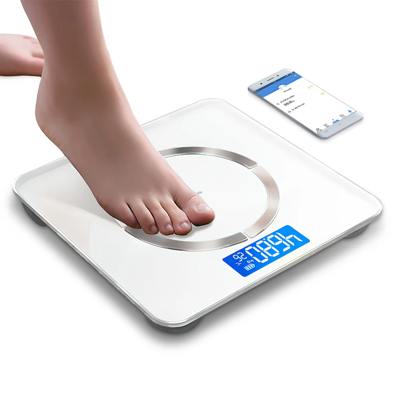 

Умные весы для определения жира в ванной комнате, электронные весы с Bluetooth, весы для воды, анализатор индекса массы тела, напольные весы для т...