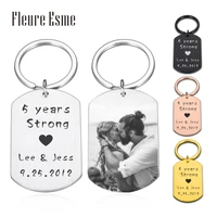 personalized photo pendants custom name monogram initial keychain of couples family friends loved gift souvenirs jewelry