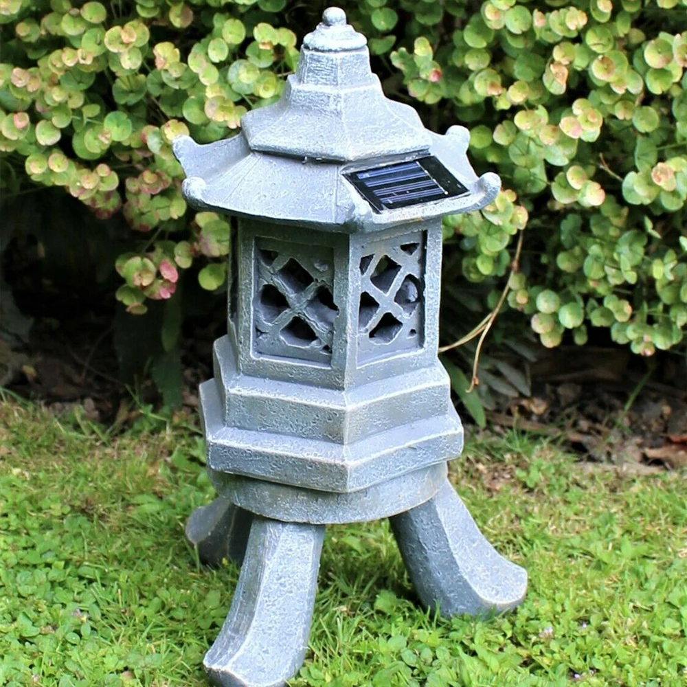 1 шт. на солнечных батареях Керамика пагода орнамент шланг для полива огорода