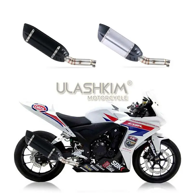 Выхлопная труба глушителя для мотоцикла средняя без шнуровки HONDA CBR400 CB500R CBR500R